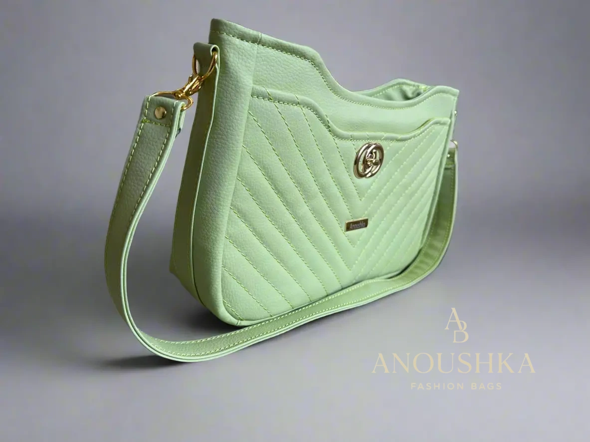 Kiana Pistachio quilted Handbag