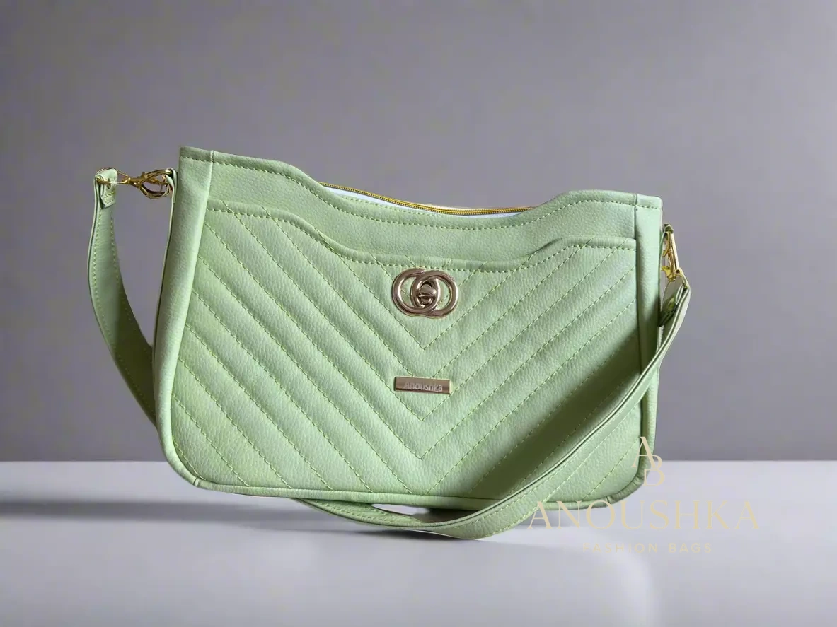 Kiana Pistachio quilted Handbag