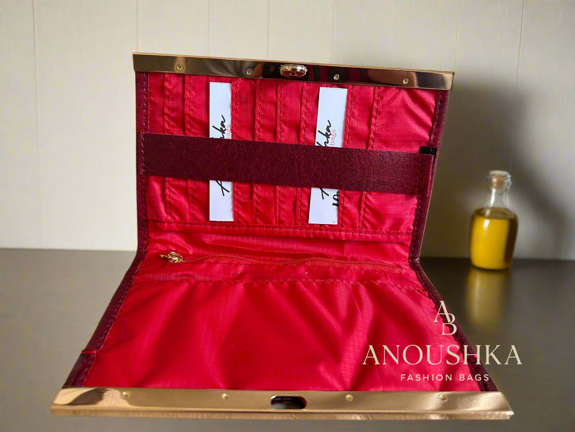 Compact Clutch Wallet (Red)