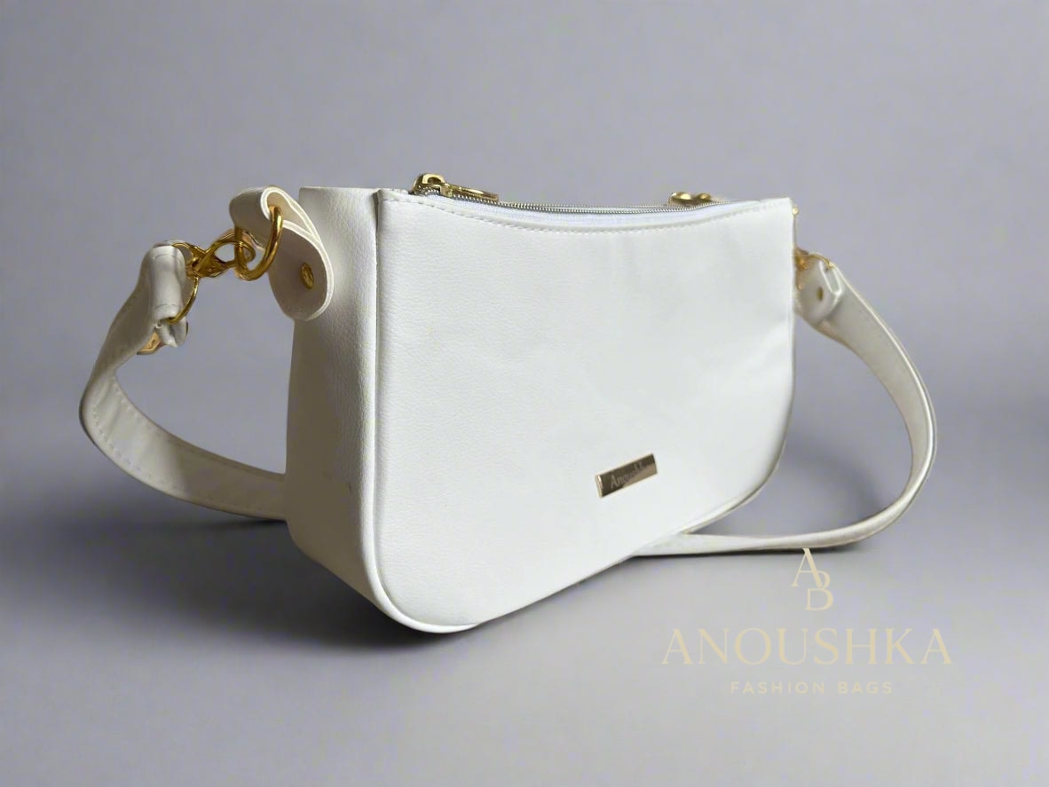 Aries Crossbody Bag (white & gold)