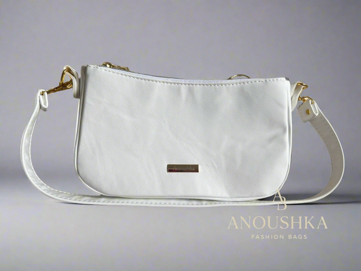 Aries Crossbody Bag (white & gold)