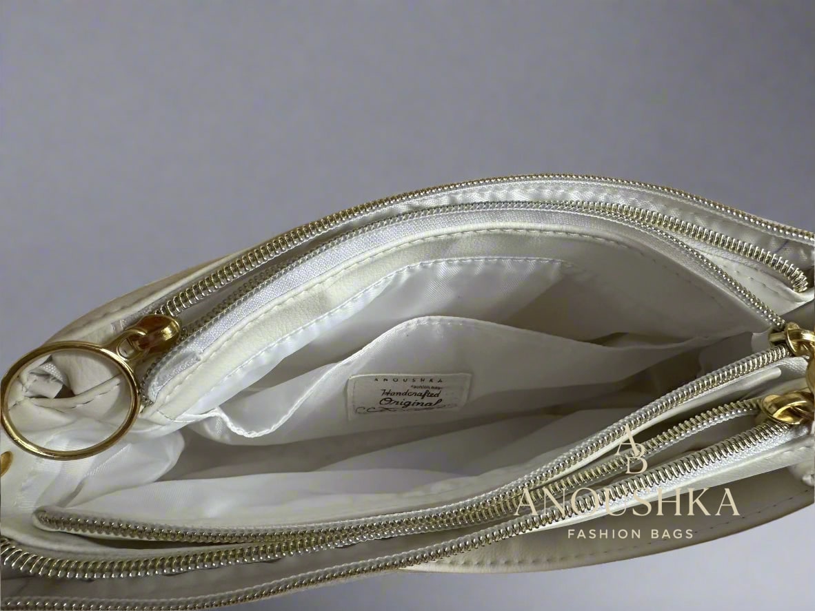 Aries Crossbody Bag (white & gold)