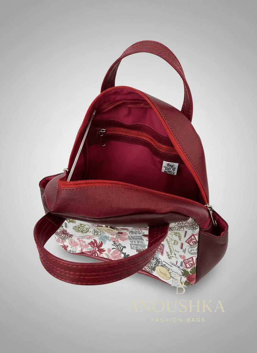 Zenaida Backpack (Maroon)