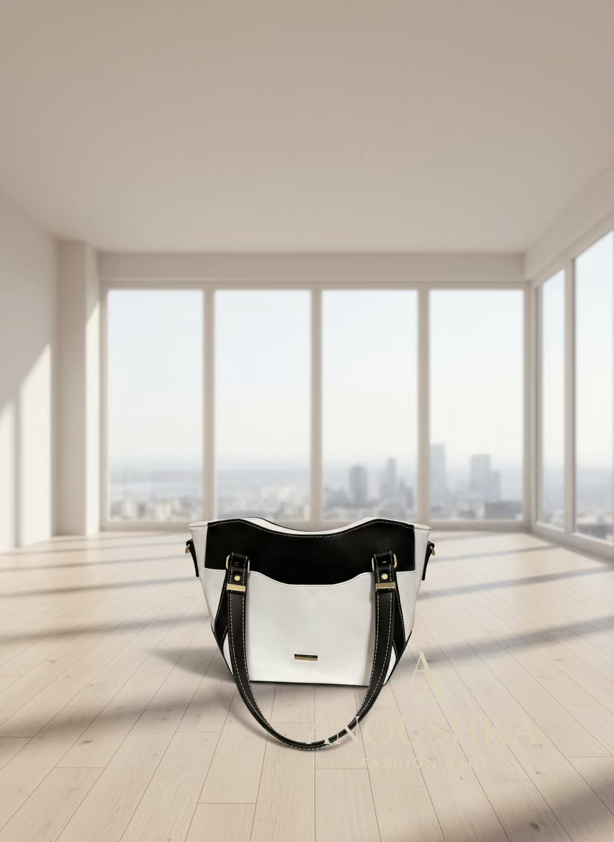 Hireath Handbag (Black & White)