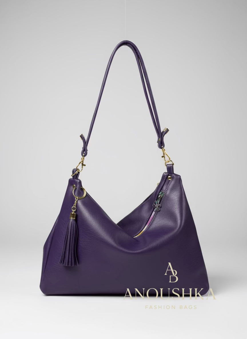 Traudy Triangular Shoulder Bag(Purple)