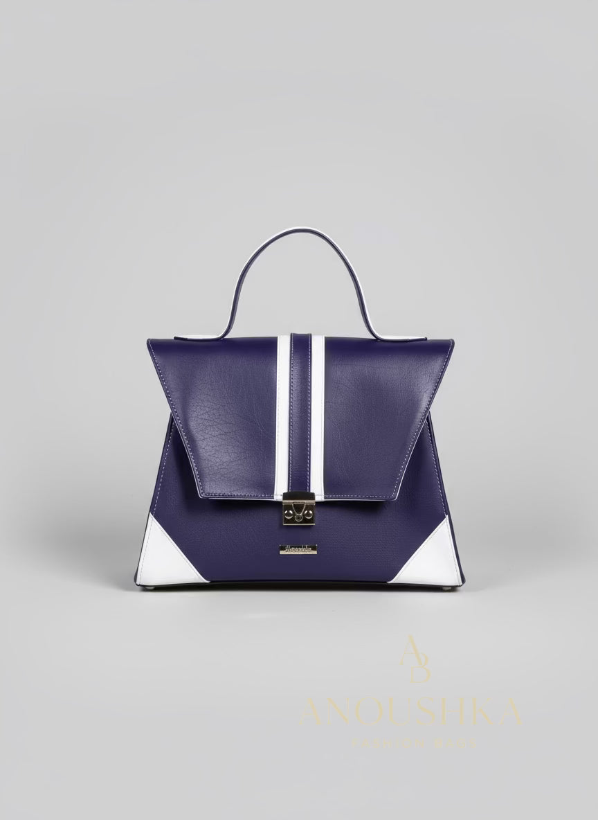 Jasmine Handbag(Purple&White)