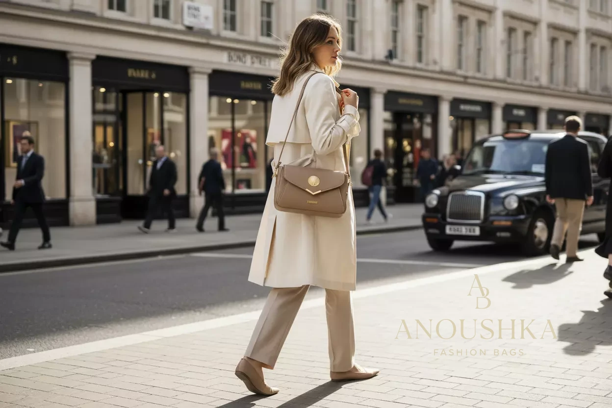 Alyssa Crossbody Bag (Beige)