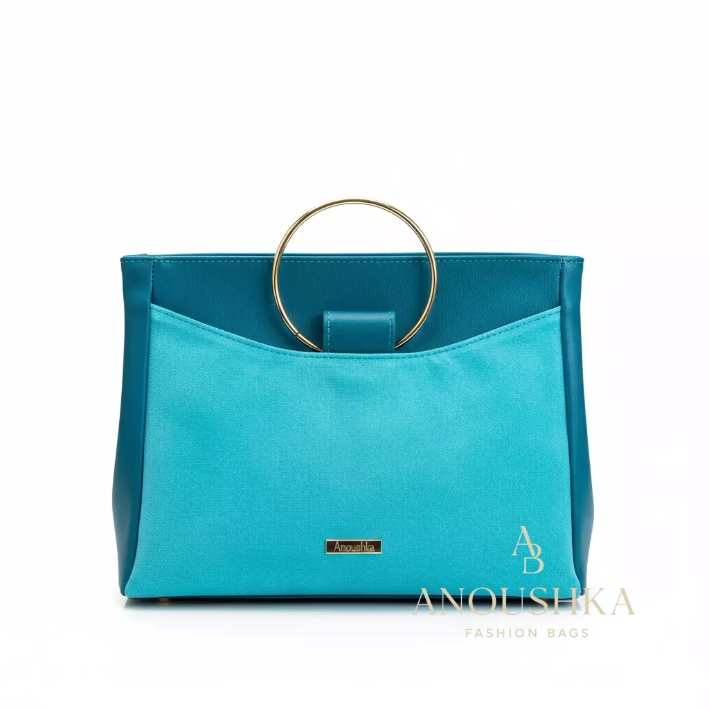 Anoushka Halo Luxury Tote Bag (Teal)