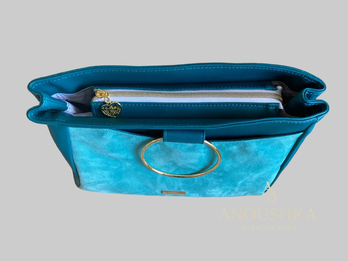 Anoushka Halo Luxury Tote Bag (Teal)