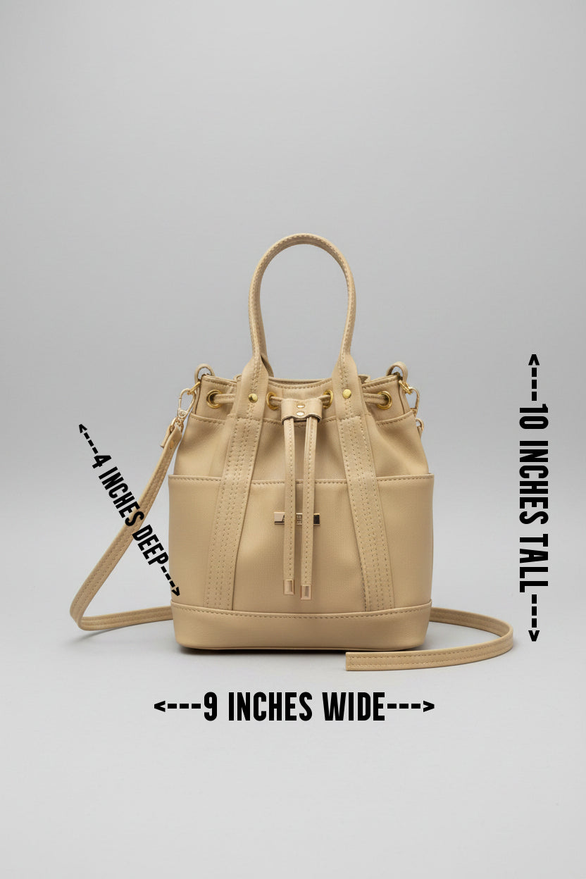 MARZIA Bucket Bag (Beige)