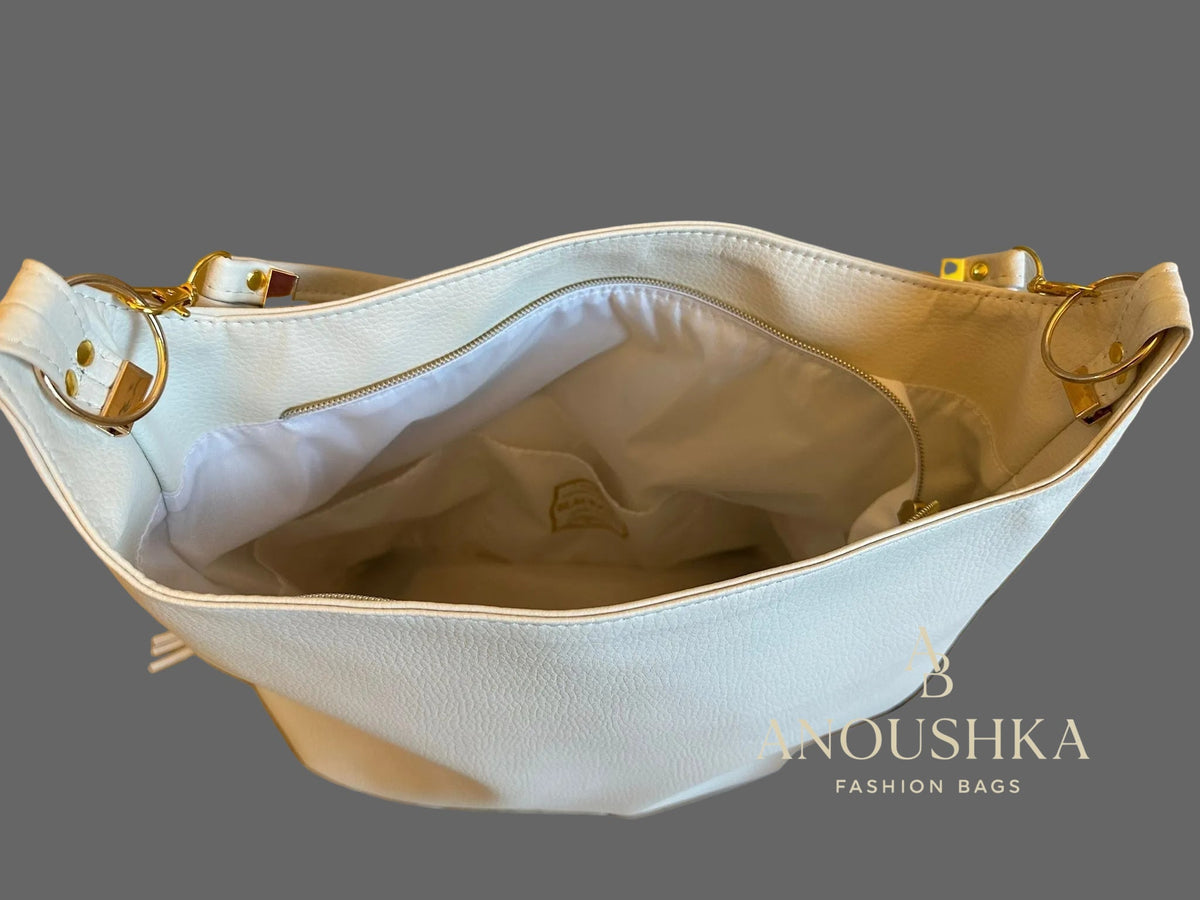 Super Slouch Handbag(White)
