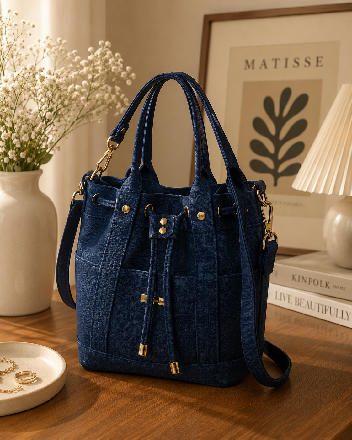 MARZIA Bucket Bag (Blue)