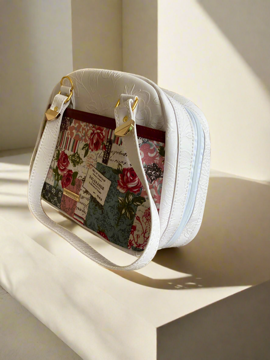 Evie Bowler Handbag white
