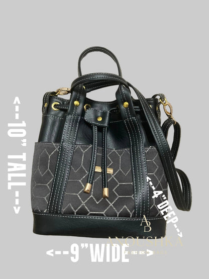 MARZIA Bucket Bag (Black&White)