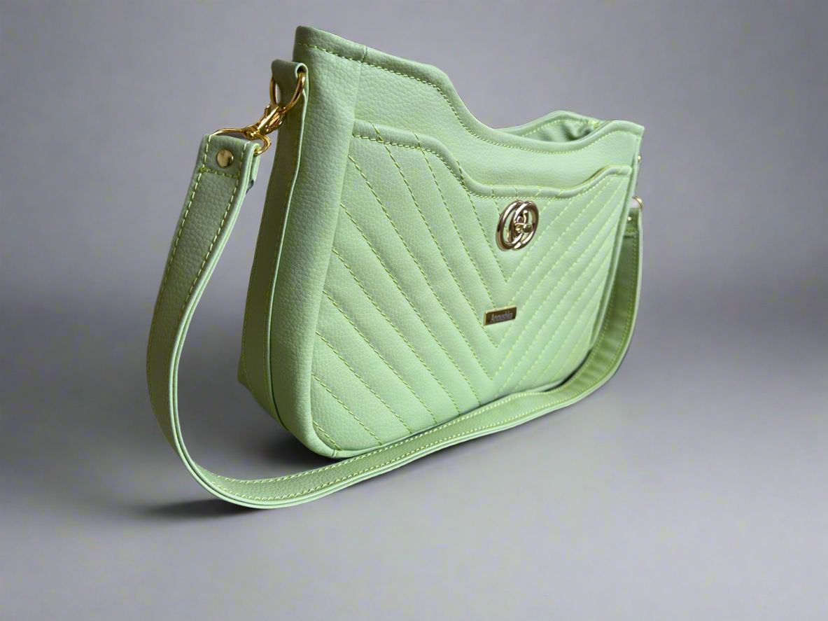 Kiana Pistachio quilted Handbag