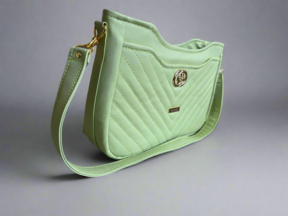 Kiana Pistachio quilted Handbag
