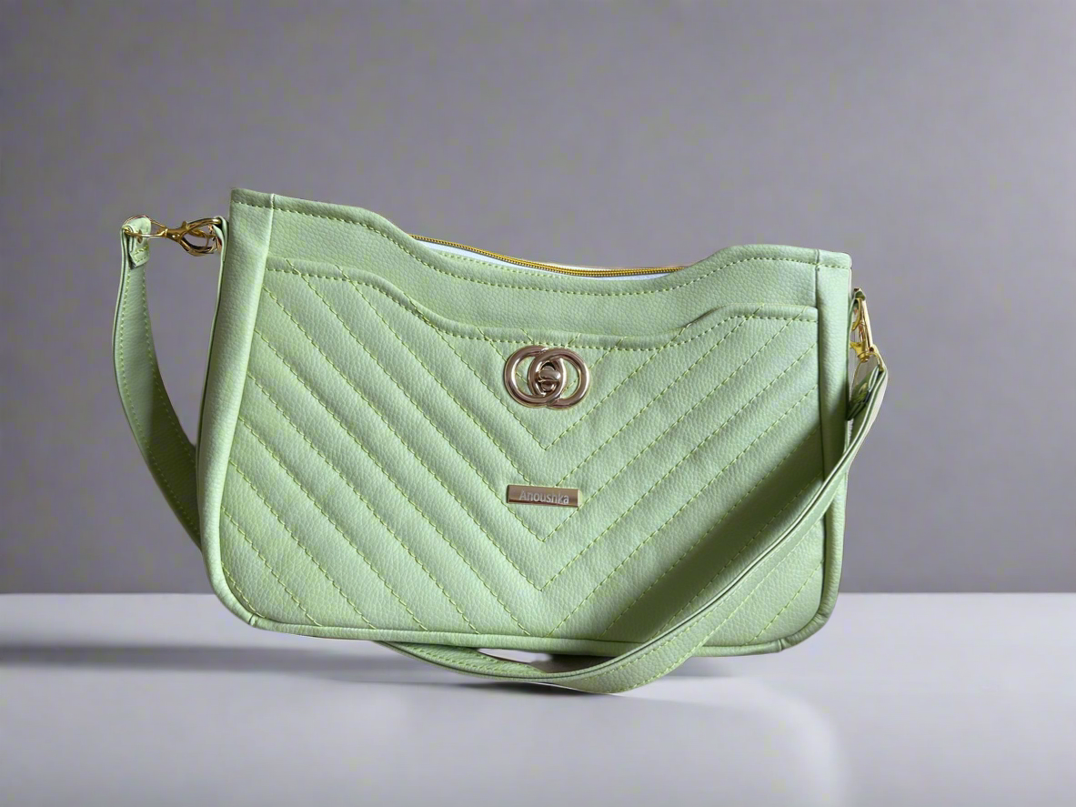 Kiana Pistachio quilted Handbag