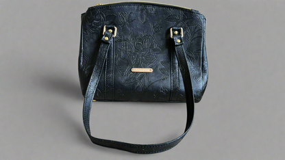 Rowena floral black handbag