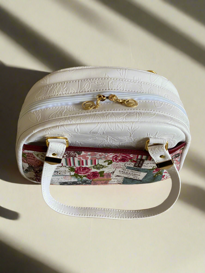 Evie Bowler Handbag white