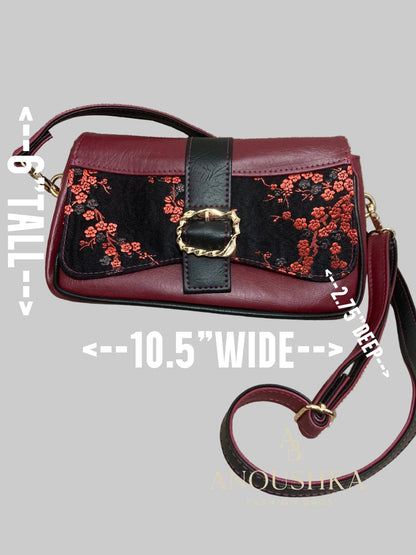Juanita Crossbody Bag (Red/Floral)
