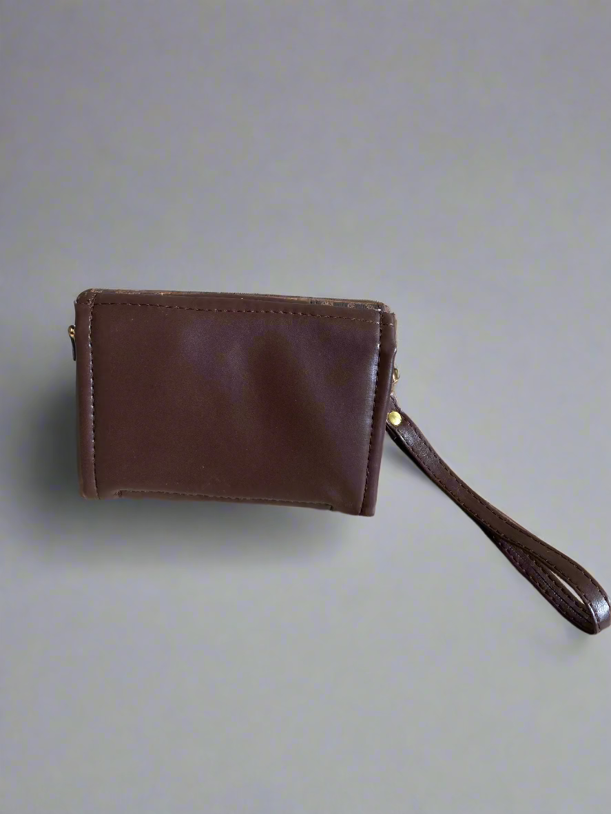 Mini Necessary Clutch Wallet Brown
