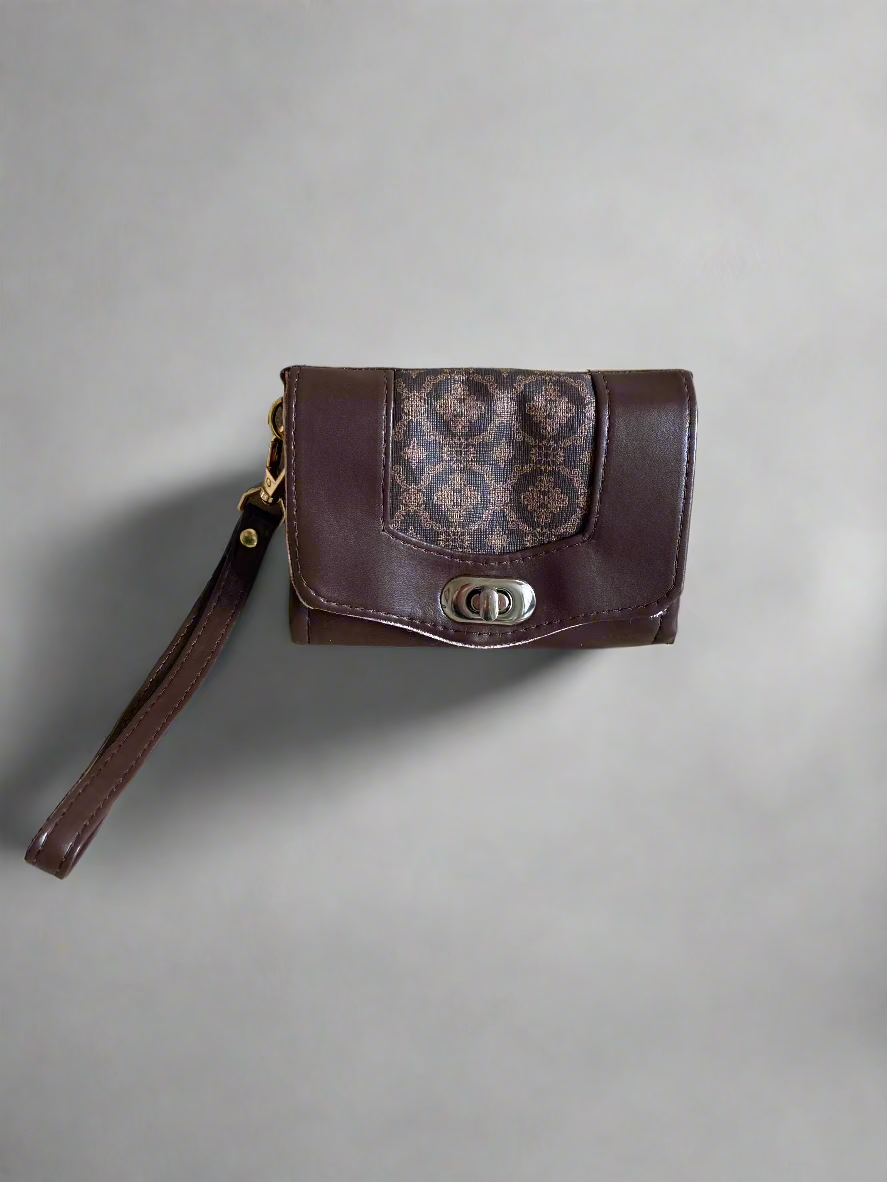 Mini Necessary Clutch Wallet Brown