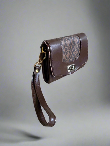 Mini Necessary Clutch Wallet Brown