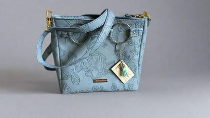 Momexa blue floral Crossbody bag