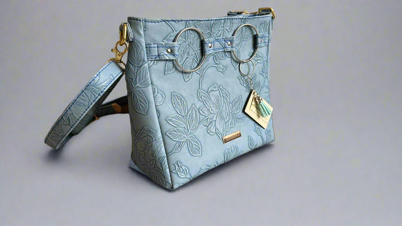Momexa blue floral Crossbody bag