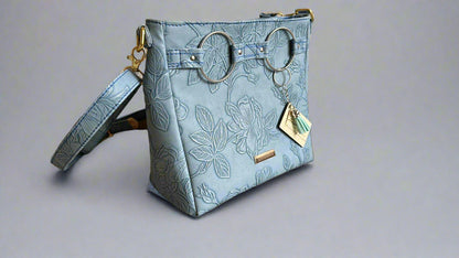 Momexa blue floral Crossbody bag