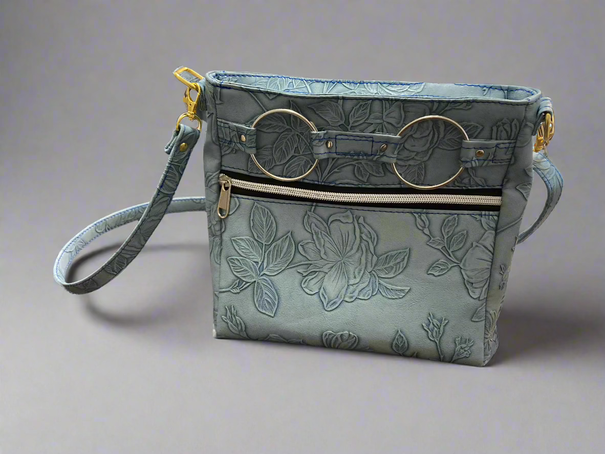 Momexa blue floral Crossbody bag