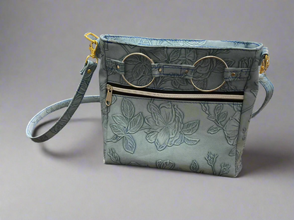 Momexa blue floral Crossbody bag