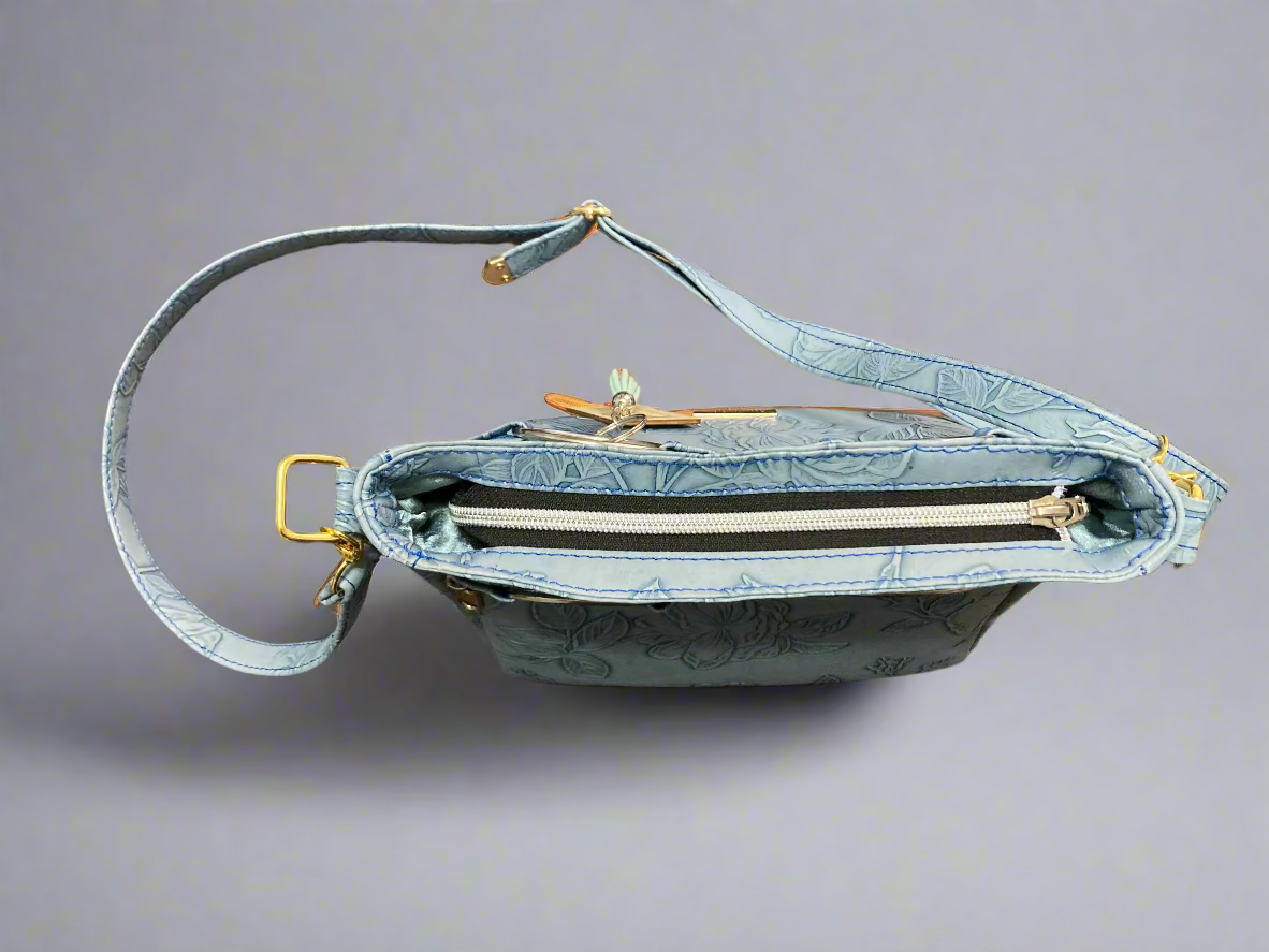 Momexa blue floral Crossbody bag