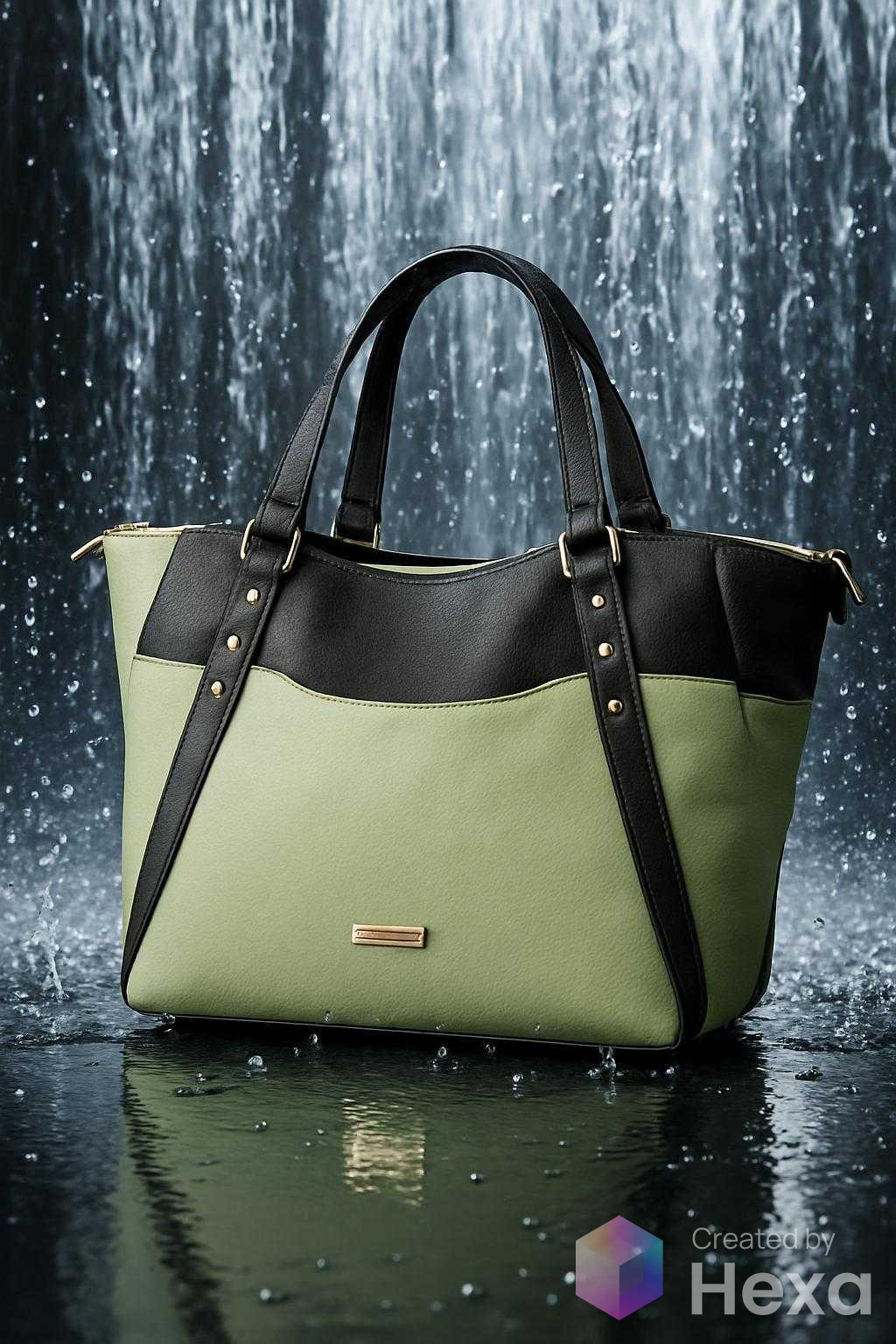 Hiraeth Handbag pistachio & black
