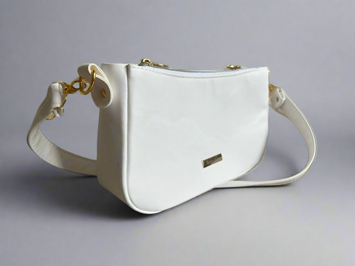 Aries Crossbody Bag (white & gold)