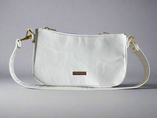 Aries Crossbody Bag (white & gold)