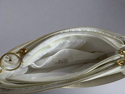 Aries Crossbody Bag (white & gold)