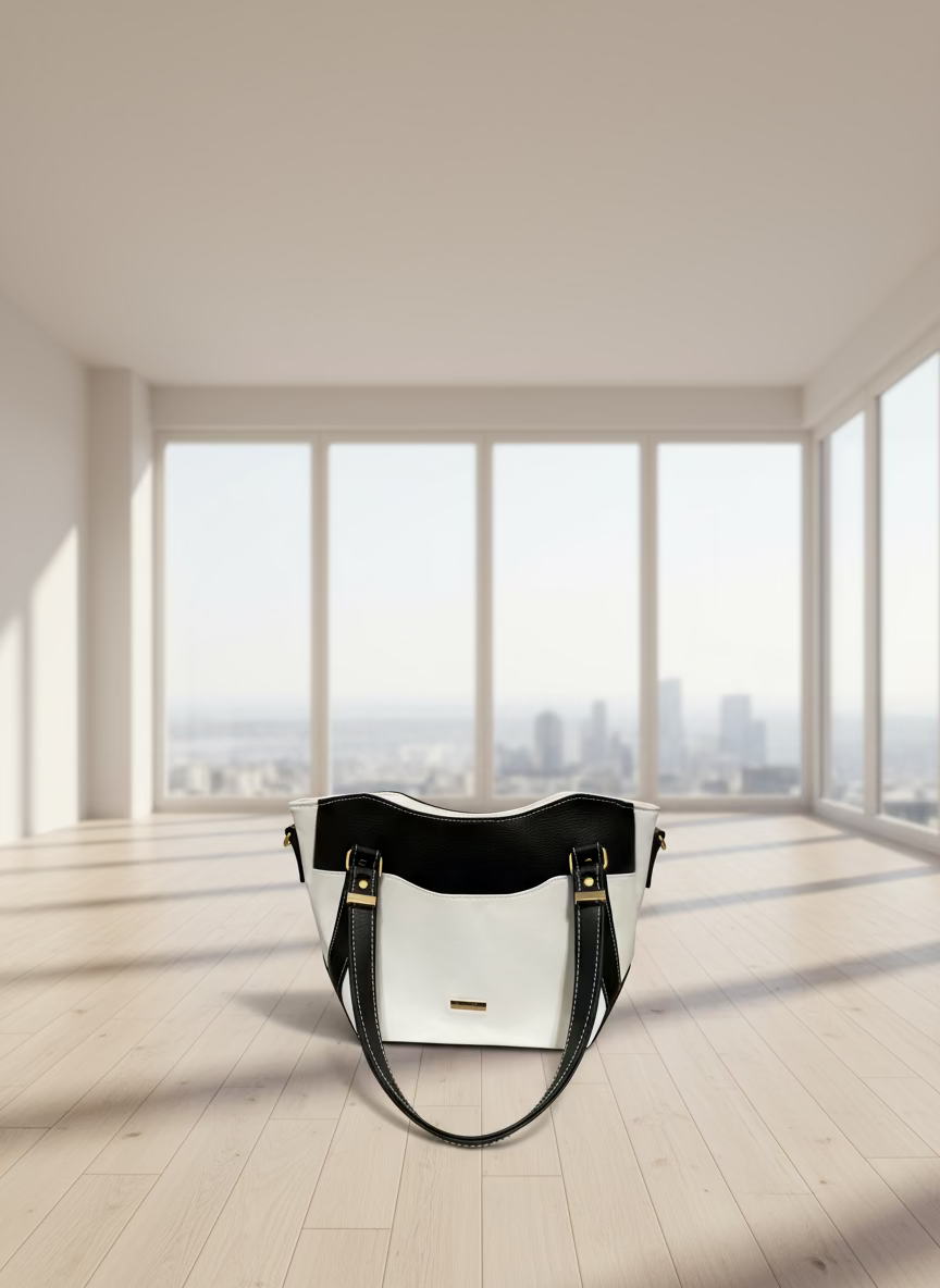 Hireath Handbag (Black & White)