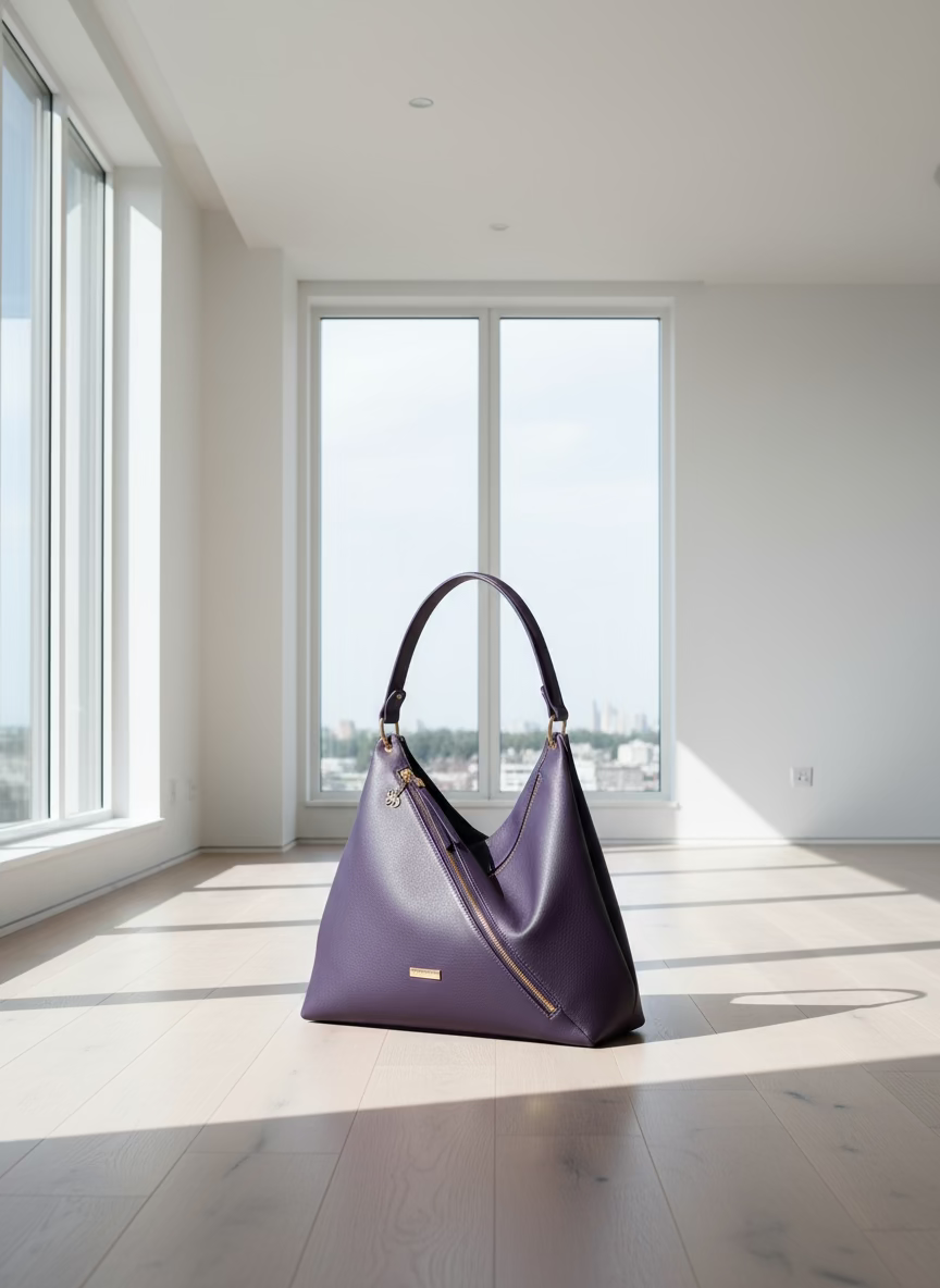 Traudy Triangular Shoulder Bag(Purple)