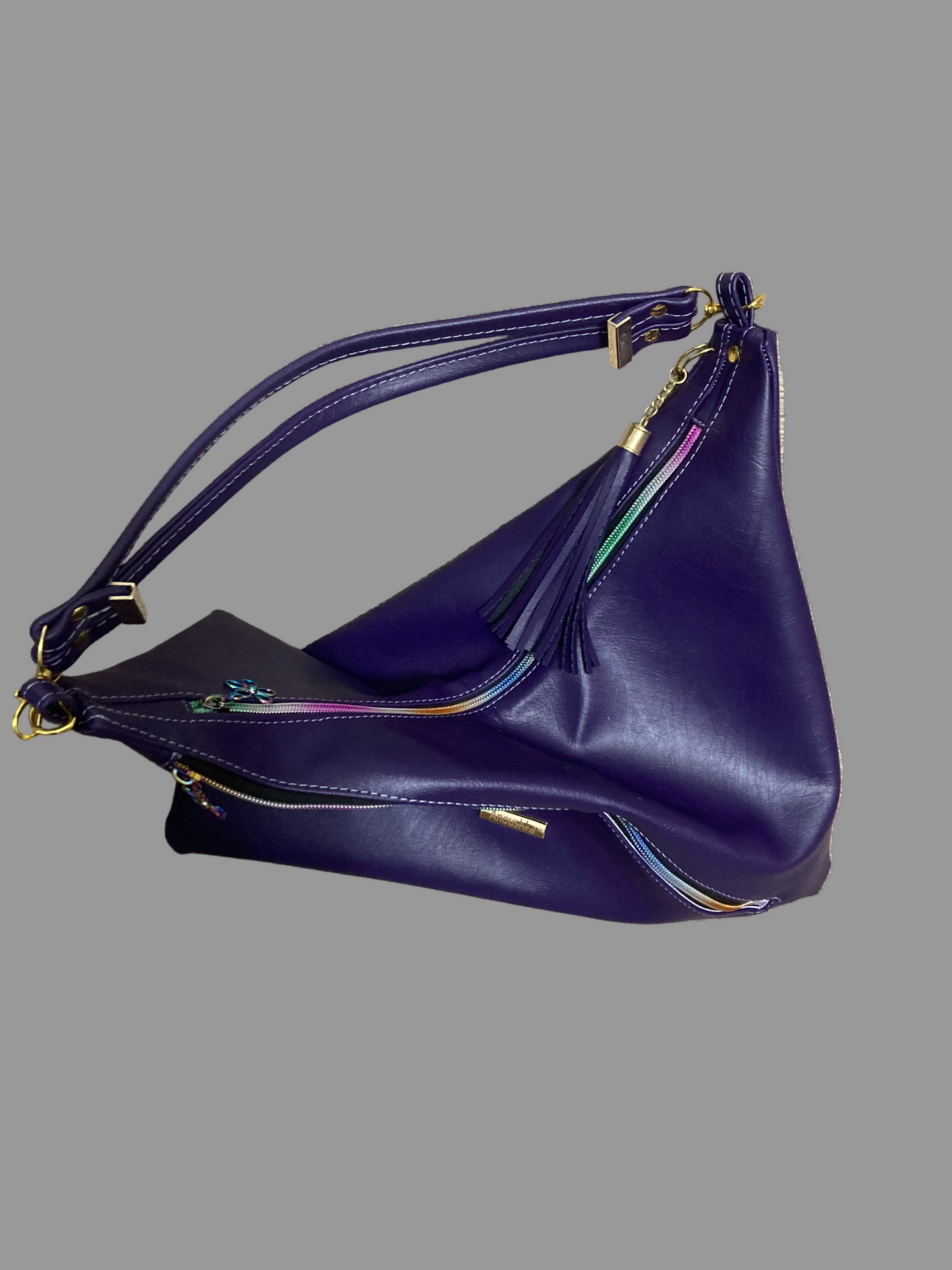 Traudy Triangular Shoulder Bag(Purple)