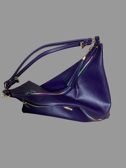 Traudy Triangular Shoulder Bag(Purple)