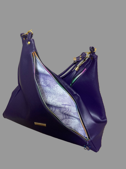 Traudy Triangular Shoulder Bag(Purple)