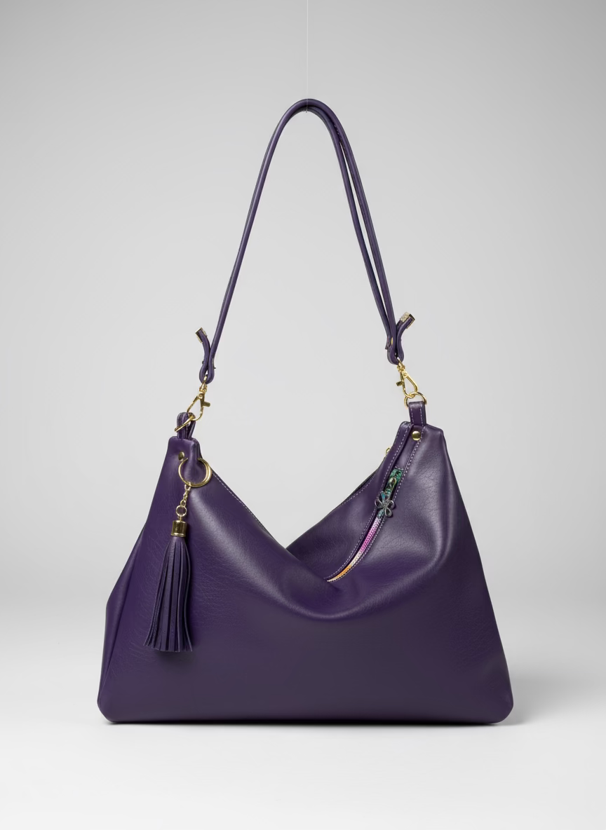 Traudy Triangular Shoulder Bag(Purple)