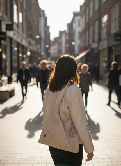 Traudy Triangular Shoulder Bag(Beige)