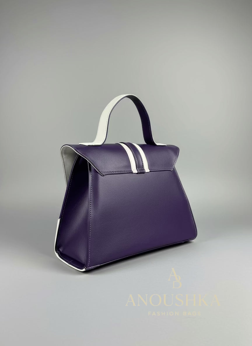 Jasmine Handbag(Purple&White)