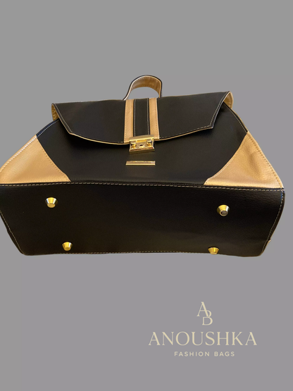 Jasmine Handbag(Black&Gold)