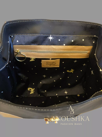 Jasmine Handbag(Black&Gold)