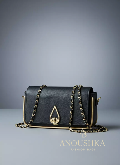 Char Char Shoulder Bag(Black & Gold)