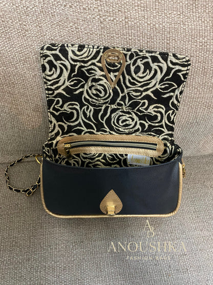Char Char Shoulder Bag(Black & Gold)