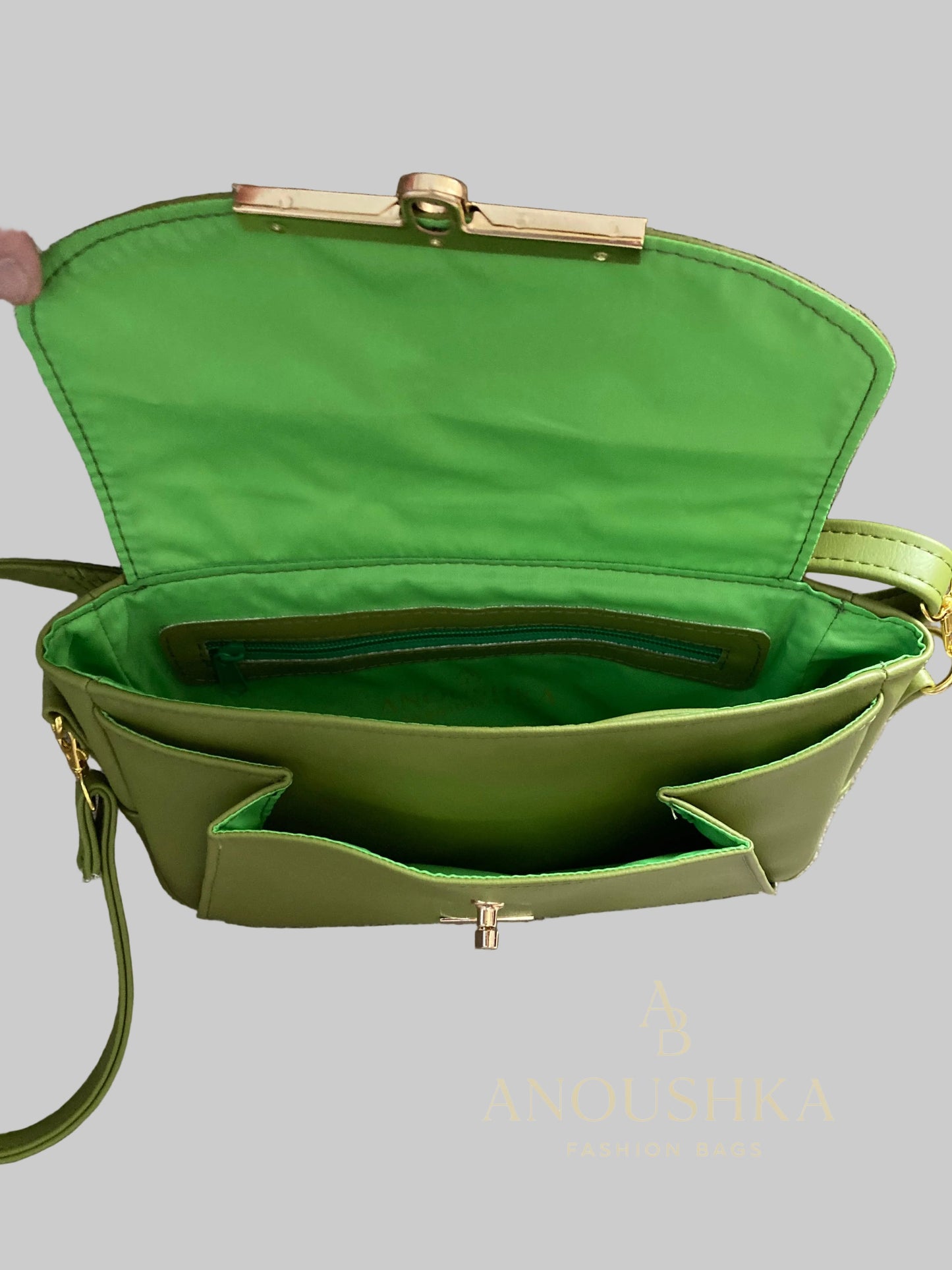 Alyssa Crossbody Bag (Olive Green)